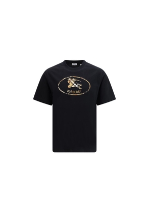 Burberry Black Cotton T-Shirt - M