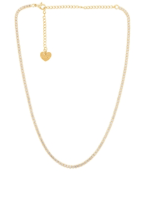 BRACHA Sienna Tennis Necklace in Metallic Gold.