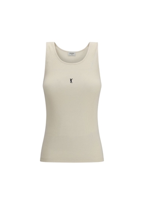 Saint Laurent Beige Cotton Tank Tops - L