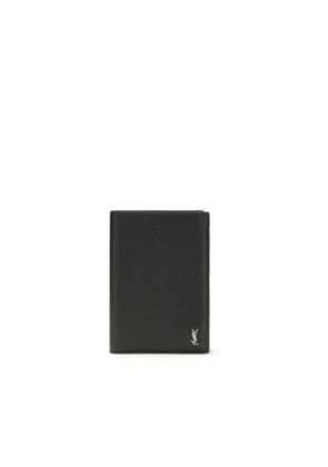 Saint Laurent Black Calf Leather Bos Taurus Wallet