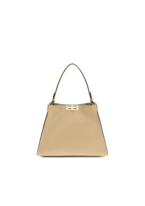 Fendi Beige Calf Leather Bos Taurus Shoulder Bag