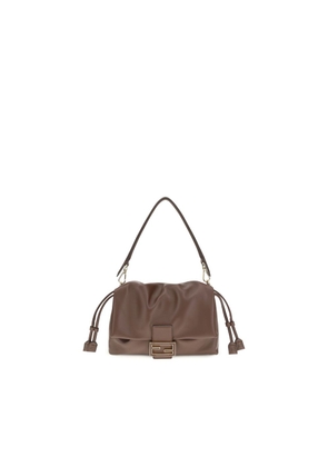 Fendi Brown Calf Leather Bos Taurus Shoulder Bag
