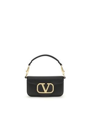 Valentino Garavani Black Calf Leather Bos Taurus Shoulder Bag
