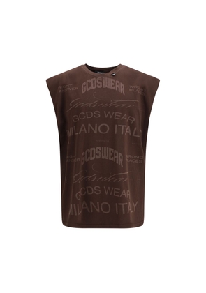 GCDS Brown Cotton T-Shirt - L
