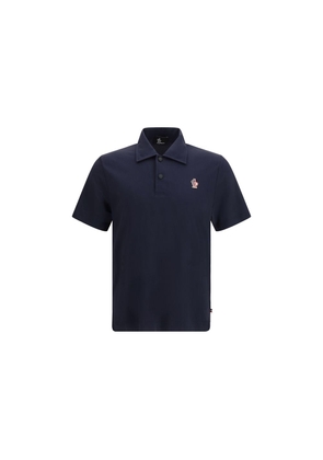 Moncler Grenoble Blue Polyamide Polo Shirt - L