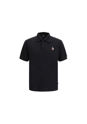 Moncler Grenoble Black Polyamide Polo Shirt - L