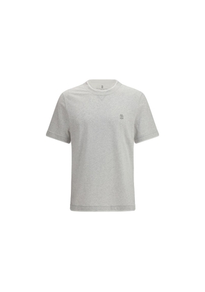 Brunello Cucinelli Gray Cotton T-Shirt - L