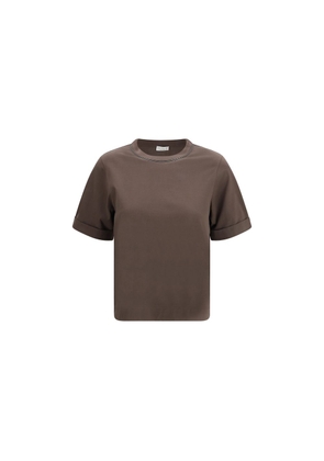 Brunello Cucinelli Brown Cotton T-Shirt - L