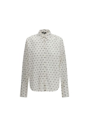 GCDS White Cotton Pattern Shirt - One Size