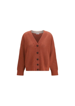 Brunello Cucinelli Orange Cashmere Cardigan - M