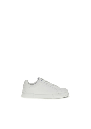 Dolce & Gabbana White Calf Leather Bos Taurus Low Top Sneakers - EU42/US9