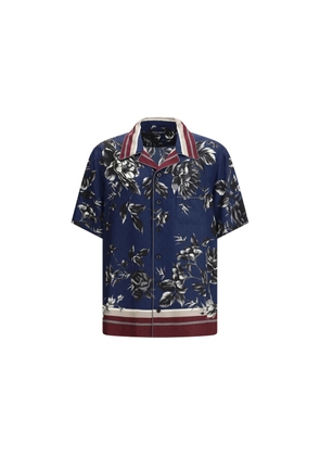 Dolce & Gabbana Blue Silk Pattern Shirt - 40