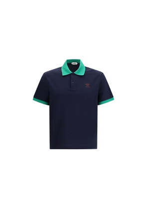Versace Blue Cotton Polo Shirt - L
