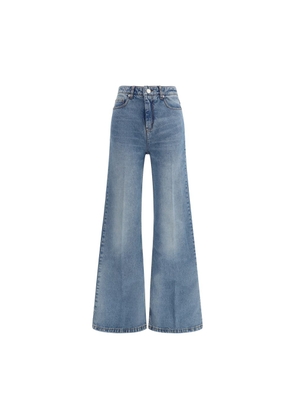 Ami Paris Blue Cotton Flared Jeans - W25