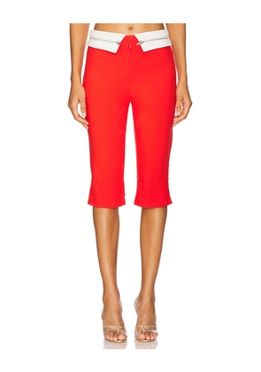 BY.DYLN Miranda Capri Pants in Red. Size S. Also in XS.