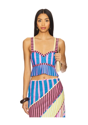 CeliaB Julieta Top in Blue,Pink. Size S. Also in XS, L.