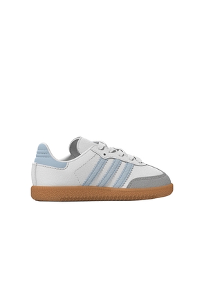adidas Originals Toddler Samba Og in White, Baby Blue. Size 7. Also in 8, 9, 10.