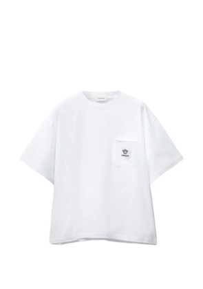 Versace embroidered cotton-jersey T-shirt - White