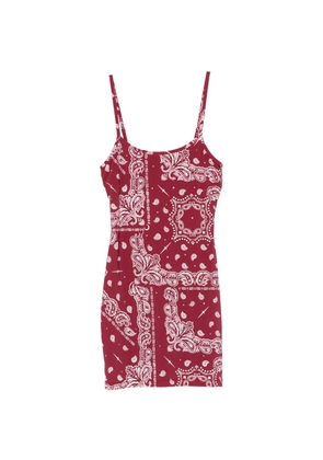 VENUJA paisley thin-strap mini dress - Red