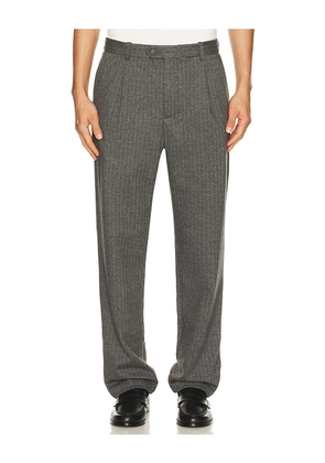 Bound Herringbone Gracell Trouser in Grey. Size M. Also in L.