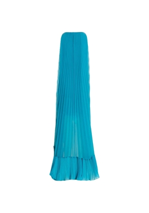 Ungaro pleated V-neck dress - Blue