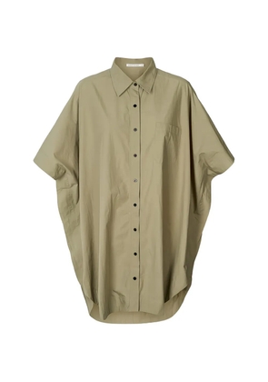 RABENS SALONER Berta button-down shirt mini dress - Green