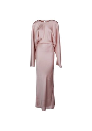 Norma Kamali long-sleeved maxi dress - Pink
