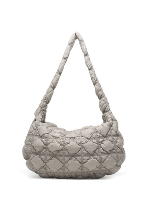 CARLYN quilted topstitched shoulder bag - Grey