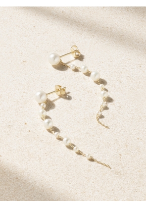 Mizuki - 14-karat Gold Pearl Earrings - White - One size