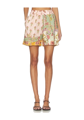 Agua Bendita Renata Shorts in Pink,Sage. Size S. Also in M, L.