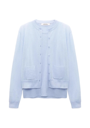 Dorothee Schumacher button-fastening patch-pocket cardigan - Blue