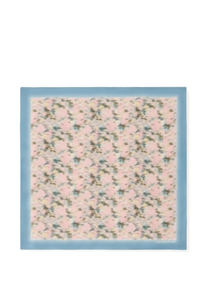 Fabiana Filippi floral trim scarf - Blue