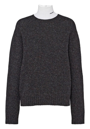 Prada high-neck knitted jumper - Grey