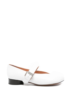Niccolo Paqualetti Lea buckle-strap flat pumps - White