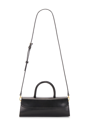 BY FAR Mini Longa East-West Bag in Black.