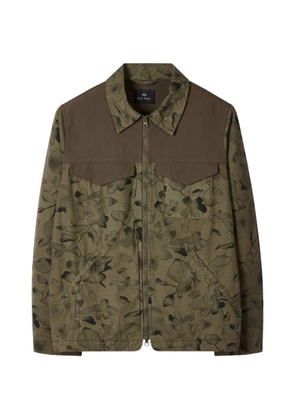 PS Paul Smith floral-print collared jacket - Green