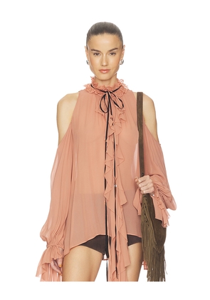Aniye Records Gaby Shirt in Blush. Size XS. Also in L, M, S.