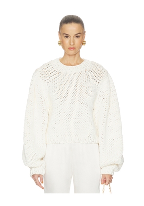Cult Gaia Trina Pullover Sweater in Ivory. Size XS. Also in S, M, L, XL.
