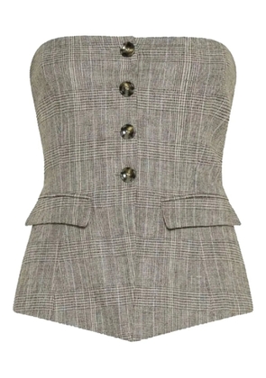 Marella Fatuo button-front top - Grey