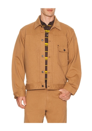 Beams Plus Digger Jacket Oc Pique in Brown. Size S. Also in M, L, XL.