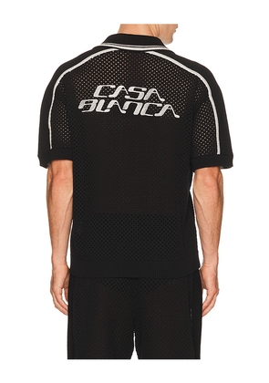 Casablanca Casablanca Mesh Shirt in Black. Size M. Also in L, S, XL/1X, XXL/2X.