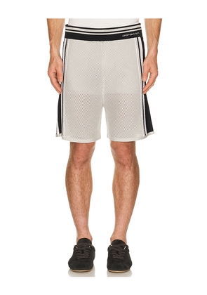 Casablanca Metallic Mesh Stripe Shorts in Grey. Size M. Also in L, S, XL/1X, XXL/2X.