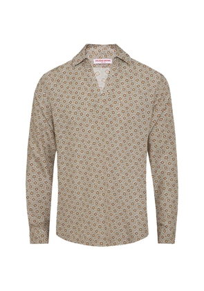 Orlebar Brown Ridley patterned V-neck T-shirt - Neutrals