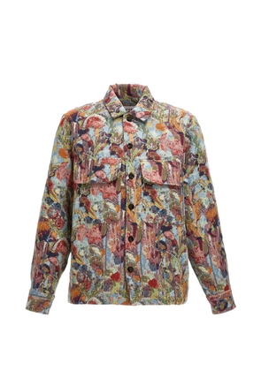 LC23 jacquard overshirt - Blue