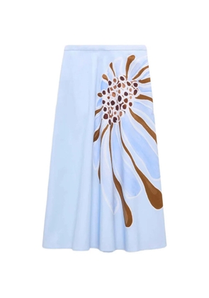 Dorothee Schumacher floral-print midi skirt - Blue