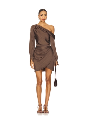 SIMKHAI Cameron Dress in Chocolate. Size 6. Also in 8.