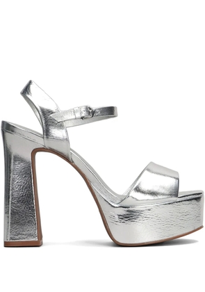 CARRANO 130mm leather sandals - Grey