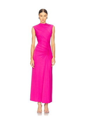 SIMKHAI Acacia Midi Dress in Fuchsia. Size S. Also in M.