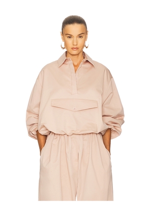 Helsa Cotton Twill Anorak in Blush. Size XS. Also in XL.