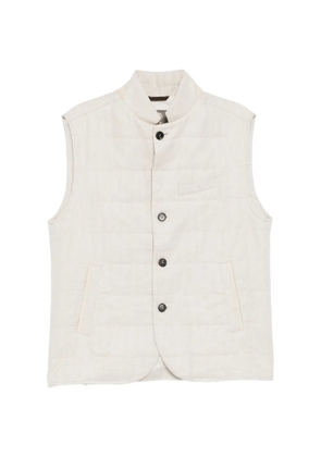 N.Peal Seville quilted gilet - Neutrals
